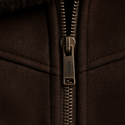“AERION” NUBUCK SHEARLING FLIGHT JACKET