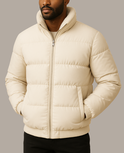 VANXAR SHEARLING-COLLAR PUFFER JACKET