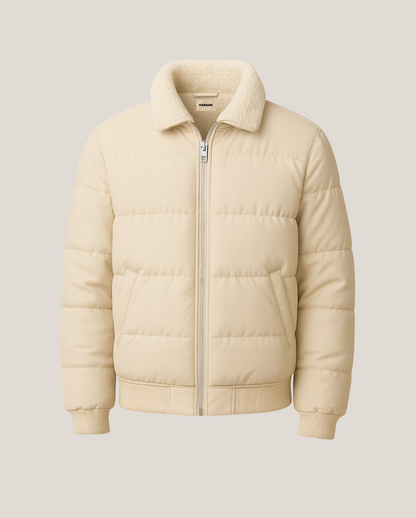 VANXAR SHEARLING-COLLAR PUFFER JACKET