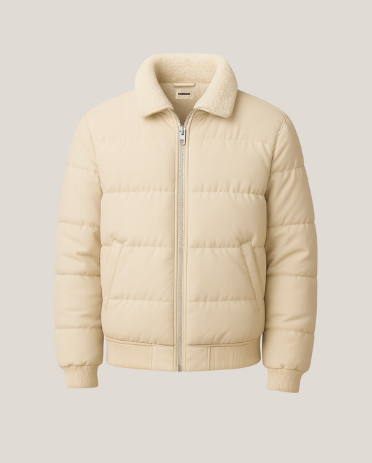 VANXAR SHEARLING-COLLAR PUFFER JACKET