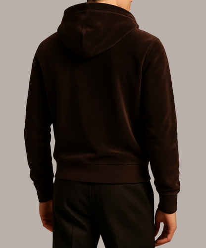 Vanxar Velour Silk Zip-Up Hoodie