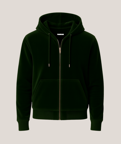 Vanxar Velour Silk Zip-Up Hoodie