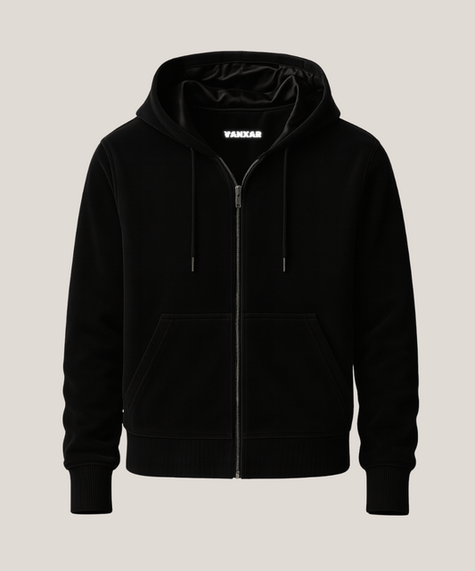 Vanxar Velour Silk Zip-Up Hoodie