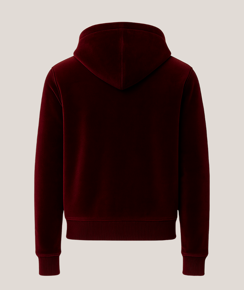 Vanxar Velour Silk Zip-Up Hoodie