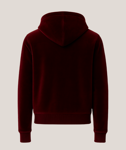 Vanxar Velour Silk Zip-Up Hoodie