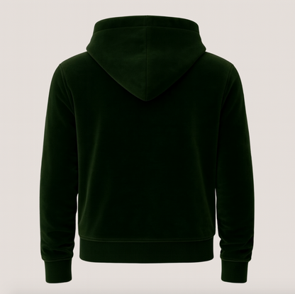 Vanxar Velour Silk Zip-Up Hoodie